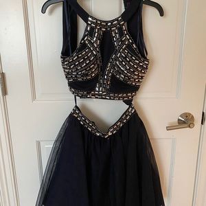 Two Piece Navy Blue Evening Dress!!